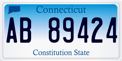 CT license plate AB89424