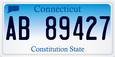 CT license plate AB89427