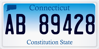 CT license plate AB89428