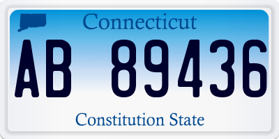 CT license plate AB89436