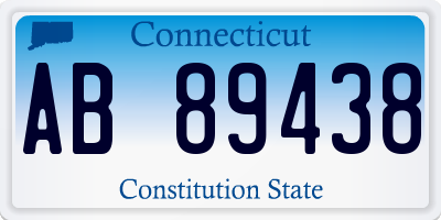 CT license plate AB89438