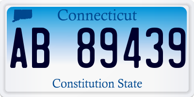 CT license plate AB89439