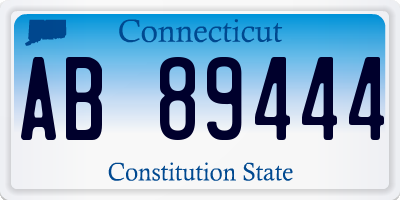 CT license plate AB89444