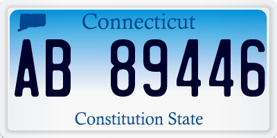 CT license plate AB89446