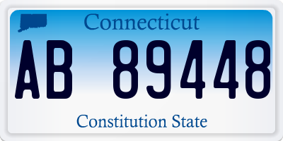 CT license plate AB89448