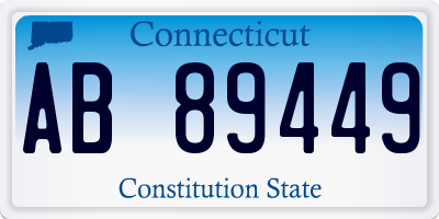 CT license plate AB89449