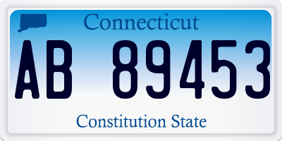 CT license plate AB89453