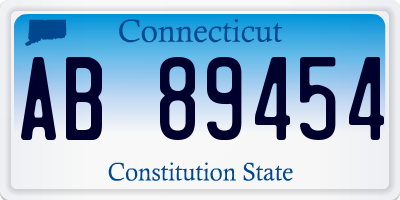 CT license plate AB89454