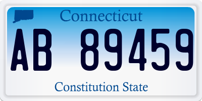 CT license plate AB89459