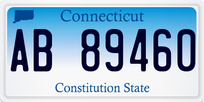 CT license plate AB89460