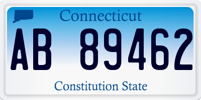 CT license plate AB89462