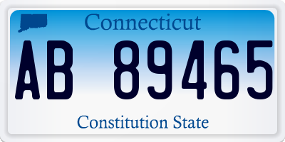 CT license plate AB89465