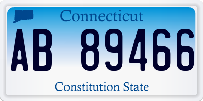 CT license plate AB89466