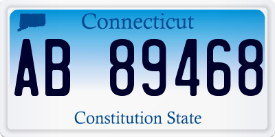 CT license plate AB89468