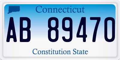 CT license plate AB89470