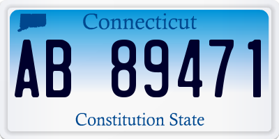 CT license plate AB89471