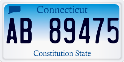 CT license plate AB89475