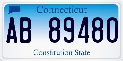 CT license plate AB89480