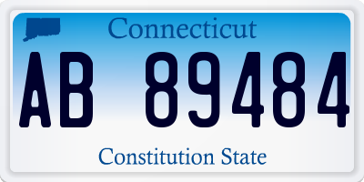 CT license plate AB89484