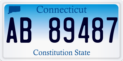 CT license plate AB89487