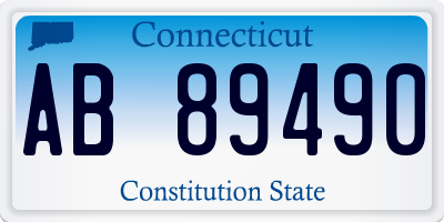 CT license plate AB89490