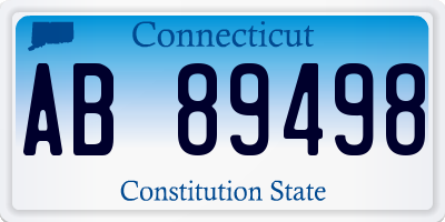 CT license plate AB89498