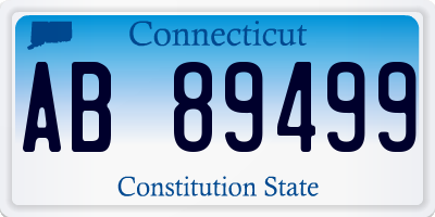 CT license plate AB89499
