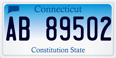 CT license plate AB89502