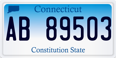 CT license plate AB89503