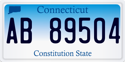 CT license plate AB89504