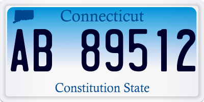 CT license plate AB89512