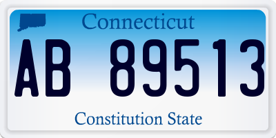 CT license plate AB89513