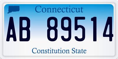 CT license plate AB89514