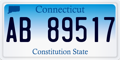 CT license plate AB89517
