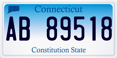 CT license plate AB89518