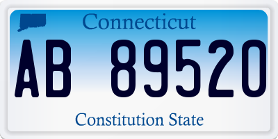 CT license plate AB89520