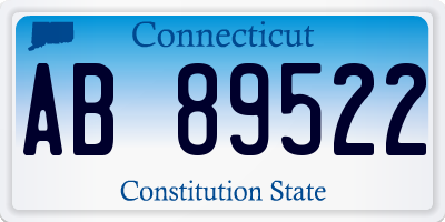CT license plate AB89522