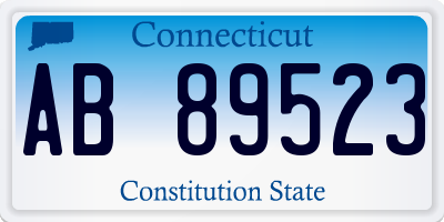 CT license plate AB89523