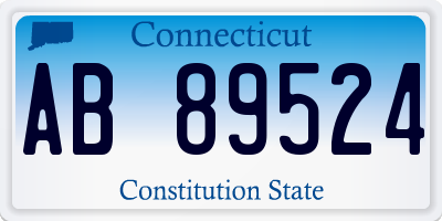 CT license plate AB89524