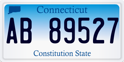CT license plate AB89527