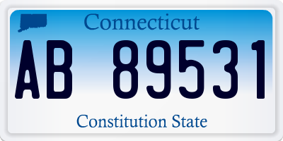 CT license plate AB89531