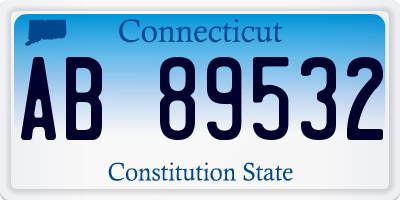 CT license plate AB89532
