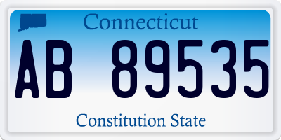 CT license plate AB89535