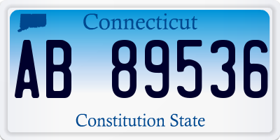 CT license plate AB89536