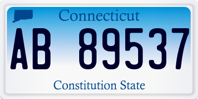 CT license plate AB89537
