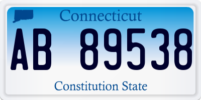CT license plate AB89538