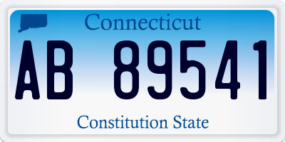 CT license plate AB89541