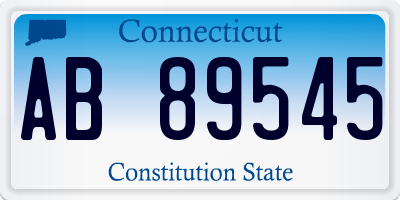 CT license plate AB89545