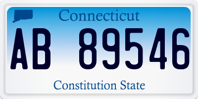 CT license plate AB89546