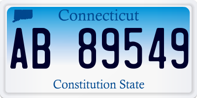 CT license plate AB89549